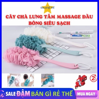 Cây Chổi Bông Tắm Có Cán Kì Cọ Lưng - KIỂU BÔNG TẮM - Dụng Cụ Massage Chà Tẩy Tế Bào Chết Tiện Lợi Thông Minh