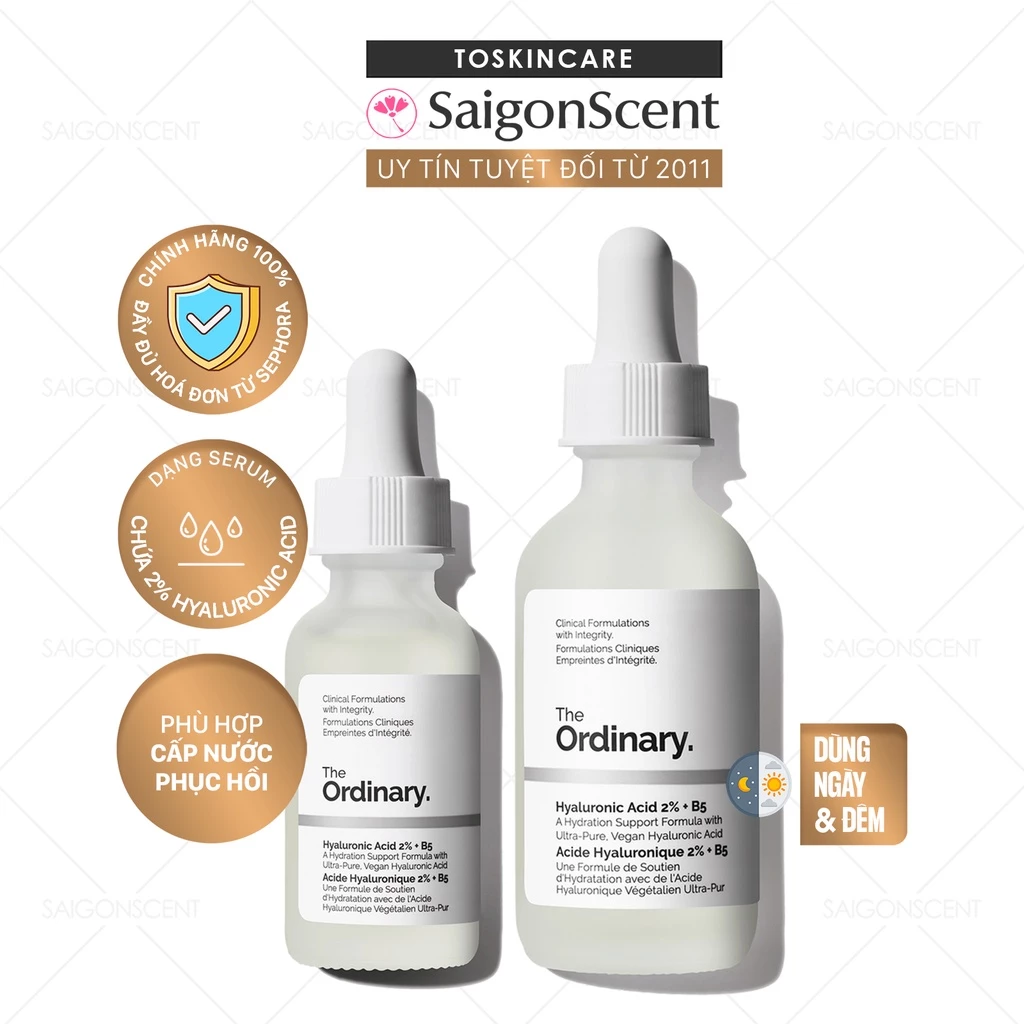 [PHÂN LOẠI] Tinh chất cấp nước The Ordinary Hyaluronic Acid 2% + B5 (30mL/60mL)