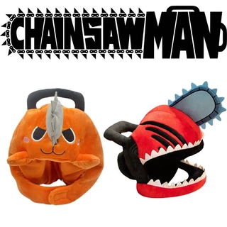 Chainsaw Man Plush Hat Cosplay Headgear Helmet Pochita Plush Mask Anime Adult Carnival Mask Role Play Party Props Gifts