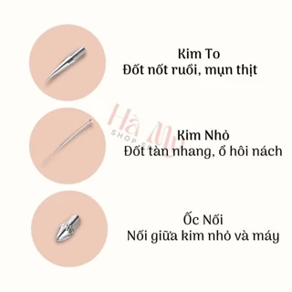 Đầu Kim To , Kim Gài , Đầu Xoáy Dùng Cho Máy Đốt Nốt Ruồi