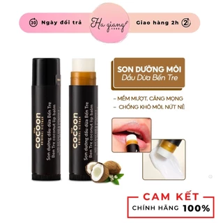 Son Dưỡng Môi Dầu Dừa Bến Tre Cocoon Ben Tre Coconut Lip Balm 5g - son dưỡng mềm môi nứt nẻ