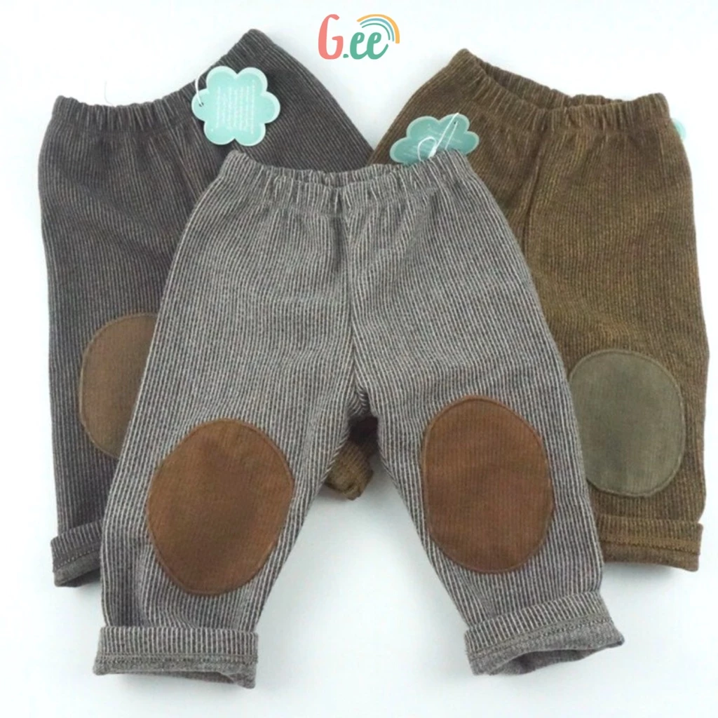 Quần nỉ bé trai, quần đáp gối nỉ tăm dày đẹp sành điệu cho bé