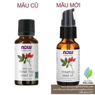 [DATE 5/2027] Dầu Nụ Tầm Xuân Now Food Solutions Rosehip Seed Oil, 30ml