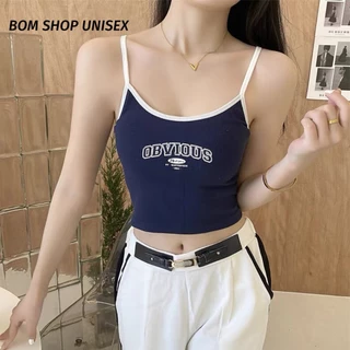 Áo Croptop Nữ Hai Dây OBVIOUS Có Mút Ngực Bomshopunisex