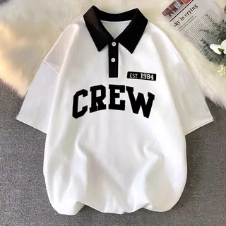 [ Rẻ vô địch ] Áo polo form rộng tay lỡ - Crew