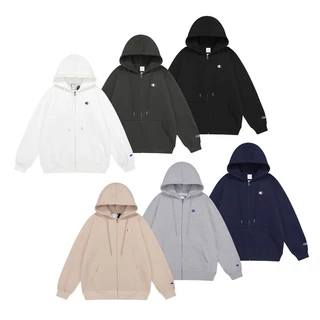 Áo Khoác Hoodie Tay Dài Vải Cotton Lông Cừu Thêu Chữ CHAMPION Phối Khóa Kéo Cá Tính Cho Nam Và Nữ