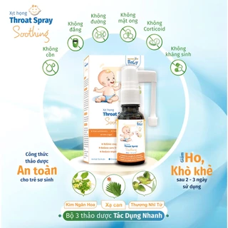 Xịt Họng Thảo Dược Throat Spray Soothing Dành Cho Trẻ Từ 0 Tháng Tuổi