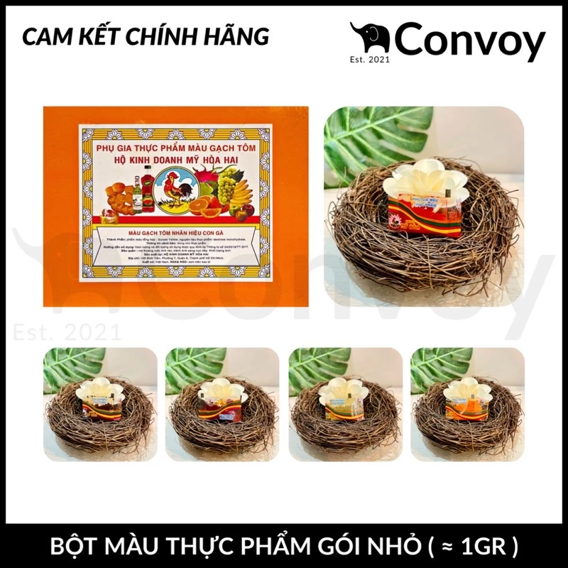 Gói Nhỏ ( ≈ 1gr ) Bột Màu Thực Phẩm Mỹ Hoà / Tiện Lợi Hơn / Phụ Gia Thực Phẩm / Đảm Bảo Chất Lượng / Tuyệt Đối An Toàn