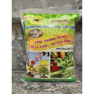 Phân bón đầu trâu NPK 20-20-15 chuyên cho hoa hồng, cây cảnh, cây nội thất giúp cây ra hoa, hoa đẹp, lâu tàn