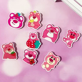 H7 Huy hiệu cài áo pin cài áo trang trí balo túi xách Gấu dâu Lotso Toy story đáng yêu