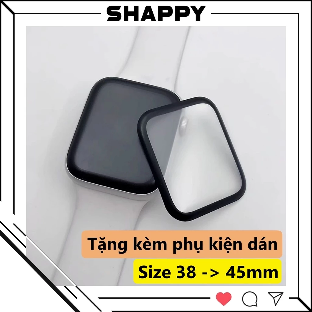 Cường Lực Apple Watch Nano Dẻo Nhám Chống Vân Tay Series 1/2/3/4/5/6/7/SE Size 38/40/42/44/41/45MM [Shappy Shop]