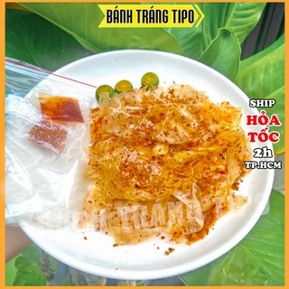 Xâu 10 bịch bánh tráng SA TẾ TÔM siêu cay - Bánh tráng phơi sương chính gốc Tây Ninh - BÁNH TRÁNG TIPO