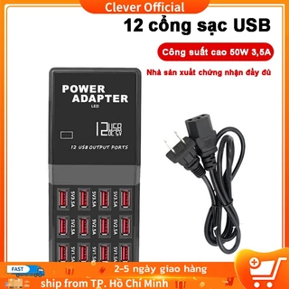 Ổ cắm USB 12 Cổng sạc điện thoại & máy tính bảng，hàng giao ngay