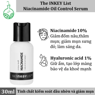 [Hàng Auth] The INKEY List Niacinamide Oil Control Serum - Serum kiểm soát dầu nhờn và giảm mụn