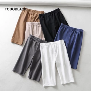 Quần đùi TODOBLACK cotton lưng cao co giãn thời trang cho nữ