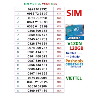 Sim viettel số đẹp 36