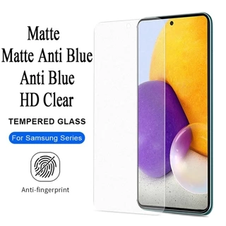 AG Nhám Kính Cường Lực Mờ Chống Vân Tay Bảo Vệ Màn Hình cho Samsung Galaxy A73 A53 A33 A23 A13 A52 A42 A32 A22 A12 A71 A51 A31 A12 A02S A03S A04S A20 A30S A50S A70 M21 M31 M52 M53 M51 Chống Trầy chống bẩn