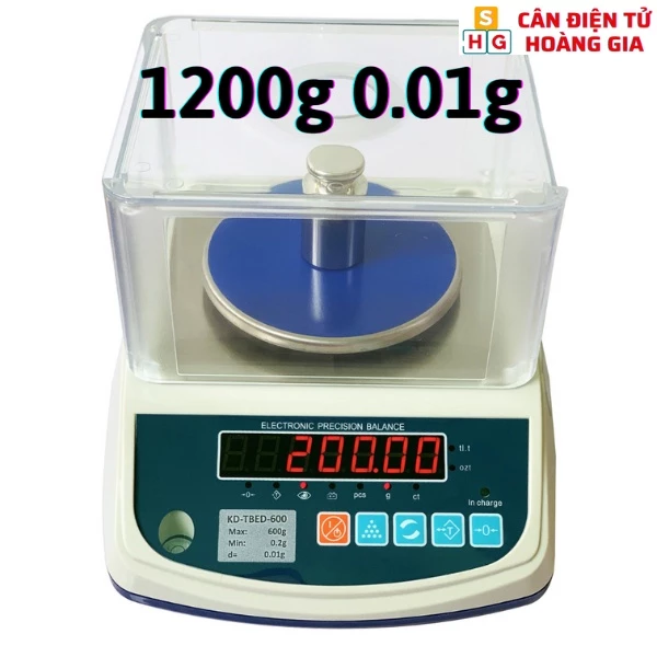 Cân Điện Tử 1.2kg KD-TBED (1200g /0.01g) Chuyên Cân Vàng, Cân Yến