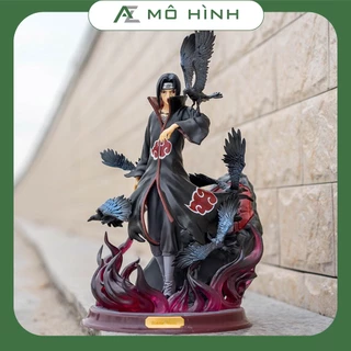 Mô hình Naruto, Uchiha Itachi đế hắc hỏa akatsuki cực ngầu, figure anime để bàn decor trang trí, đồ chơi mô hình đẹp