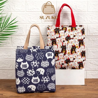 Túi đựng hộp cơm, túi giữ nhiệt đựng cơm size lớn SUZUKO BAGS đựng bình nước, cốc , ly TV020