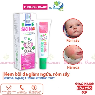 Kem bôi da giảm hăm cho trẻ Babie Skin 20g dưỡng ẩm làm dịu da, mềm da cho bé khi bị mụn nhọt, mẩn ngứa, rôm sảy