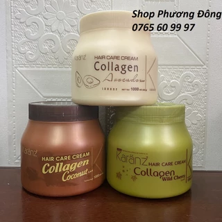 Kem ủ tóc KARANZ Collagen giúp tái tạo làn tóc óng ả phục hồi tóc hư tổn 1000ml