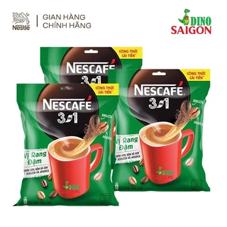 Combo 3 Bịch Cà Phê Hòa Tan Nescafé 3in1 Công thức Cải tiến Vị Rang Đậm (Bịch 46 gói x 17g)