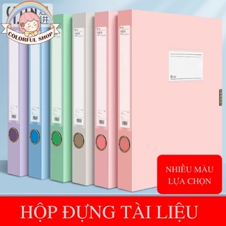 [Colorfulshop] File Hộp Đựng Tài Liệu Học Tập Hợp Đồng Giấy Tờ Kế Toán Giấy A4 Gáy Hộp Rộng 55mm-Bìa hồ sơ