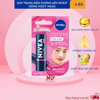 Son Dưỡng Môi Dưỡng Ẩm Chuyên Sâu Nivea 24H Melt-in Moisture Lip Care 4.8g màu hồng