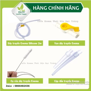 BÁN LẺ dụng cụ bình truyền thải độc đại tràng, dây nối bình truyền thải độc cà phê, đầu truyền cafe enema plastic kit