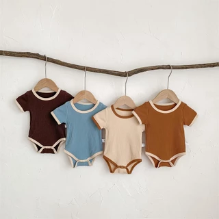 Bộ Áo Liền Quần Tay Ngắn Chất Liệu Cotton Cho Bé 0-2 Tuổi 66-90