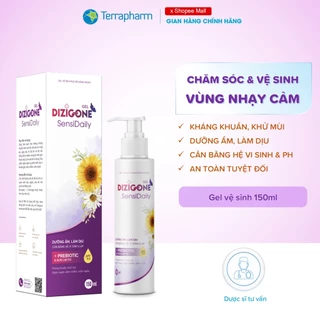 Gel vệ sinh hàng ngày DIZIGONE Sensidaily 150ml: Dịu nhẹ kháng khuẩn, chăm sóc và phục hồi vùng nhạy cảm