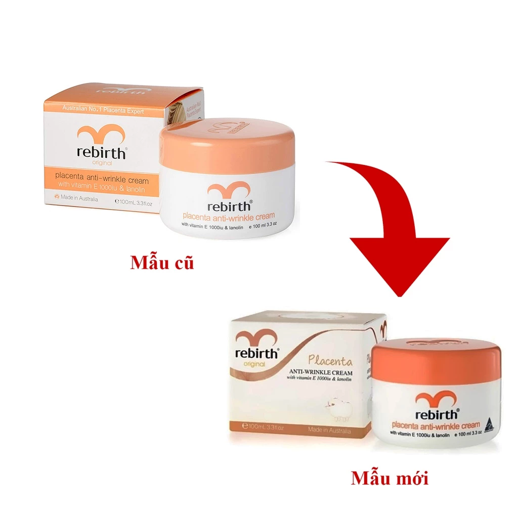 Kem Dưỡng Ẩm Chống Lão Hóa Chống Nhăn REBIRTH PLACENTA ANTI-WRINKLE CREAM 100ML RB02