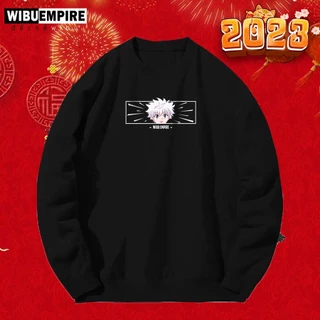 WIBU EMPIRE | Áo Sweater Anime Killua, Pochita, Kurama | Áo Sweater Nỉ Bông Form Rộng Unisex Nam Nữ