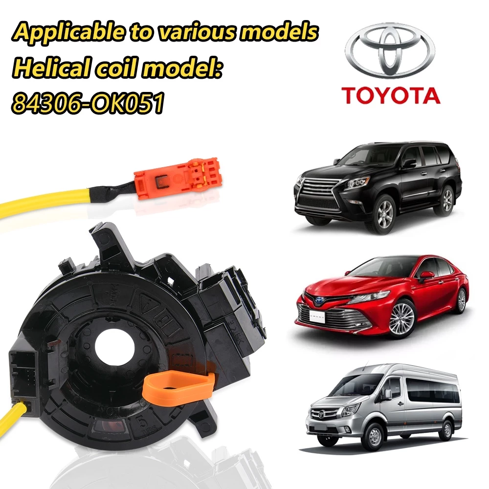 PBS PHỤ KIỆN - Cáp còi, cuộn cáp vô lăng 84306-06180 Dành Cho Xe Toyota Vios, Innova, Fortuner 2010-2013