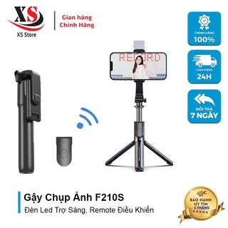 Gậy Chụp Ảnh 3 Chân F210S, Có Đèn Led Trợ Sáng, Remote Điều Khiển - XS Store