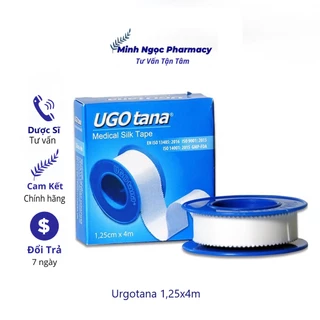 Băng dính cuộn vải lụa y tế UGOTANA - 1.25cm x 4m độ dính cao, băng keo mềm sơ cứu vết thương