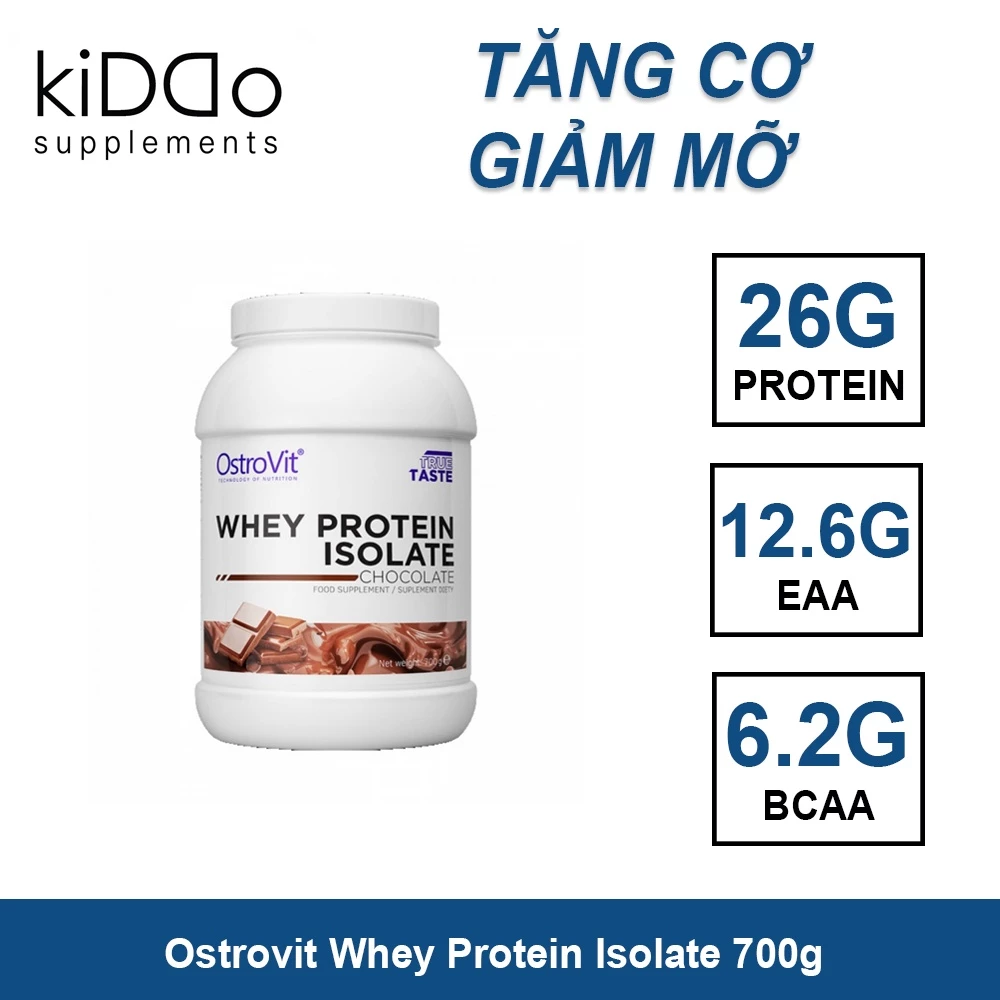 💪🏋️Thực Phẩm Bổ Sung Protein Phát Triển Cơ OstroVit Whey Protein Isolate 700g