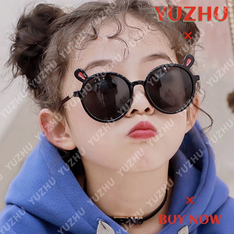 (YUZHU) Kính Mát Gọng Tai Thỏ Chống Tia UV Màu Kẹo Thời Trang Mới Cho Bé