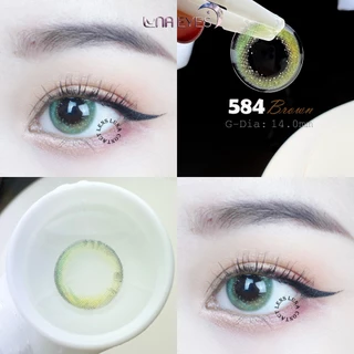 [1 year] Kính áp tròng LUNA EYES 584 BROWN - Lens size nhỏ