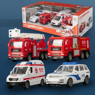 [HOT] Set 4 Mô Hình Xe Công Vụ (Cứu Hỏa, Cứu Thương, Cảnh Sát) Tỷ Lệ 1:32