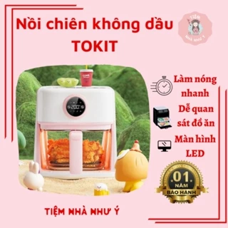 [Sẵn] NỒI CHIÊN KHÔNG DẦU MÀU HỒNG RICO 3.5L CHÍNH HÃNG TOKIT BẢO HÀNH 12 THÁNG