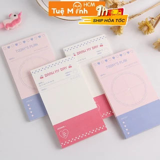 Note tập 50 tờ màu pastel ghi chú phong cách Hàn Quốc NO10