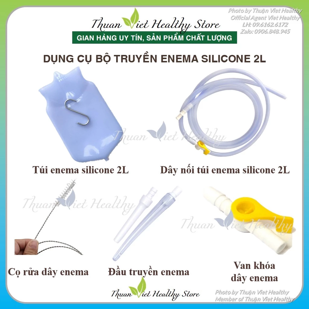 Dụng cụ túi truyền silicone thải độc cà phê thải độc đại tràng, dụng cụ bộ truyền cafe enema gerson coffee silicone bag