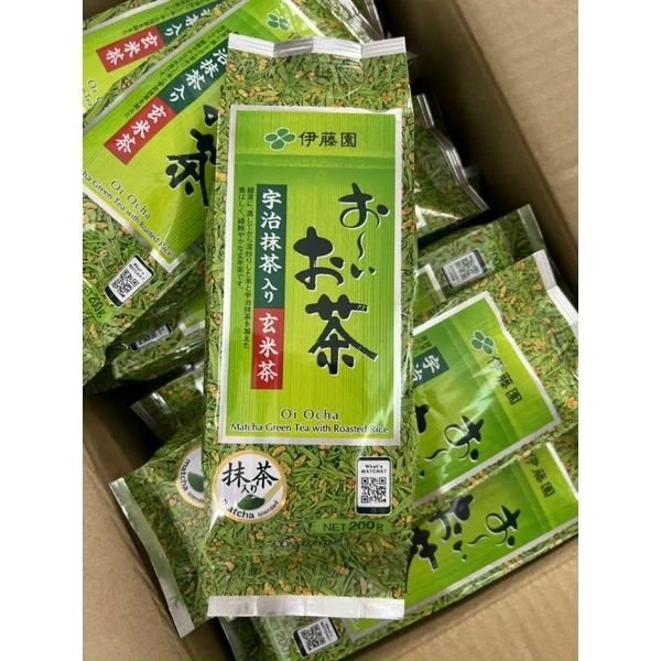 Trà GENMAI MATCHA Trà xanh gạo lức rang Kunitaro 200g Nhật Bản