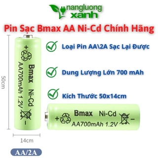 Pin Sạc AA Bmax Ni Cd 700mAh dung lượng cao sạc lại được dùng cho đồ chơi,đồng hồ,đèn pin ...vv sạc đa năng chất lượng