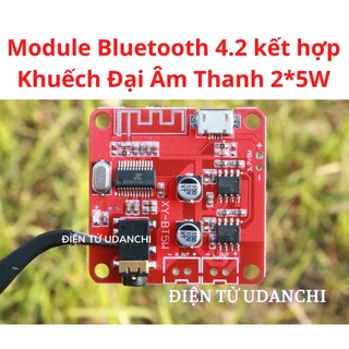 Module Bluetooth 4.2 kết hợp Khuếch Đại Âm Thanh 2*5W  XY-BT5W cấp nguồn DC 3.7-5V