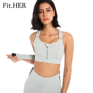 Fit.her Áo Ngực Thể Thao Khóa Dán Có Thể Điều Chỉnh Chống Sốc Sức Bền Cao