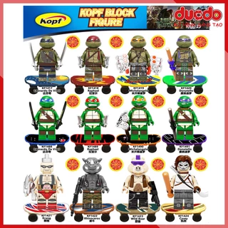Minifigures các nhân vật trong Ninja Rùa kèm ván trượt - Đồ chơi Lắp ghép Xếp hình Mini Mô hình Kopf KF6125