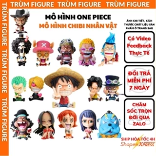 Mô Hình, Figure One Piece dáng ngồi Các Nhân Vật Trong Phim trước Time Skip Anime, Manga Vua Hải Tặc - Full Box Trùm Fi